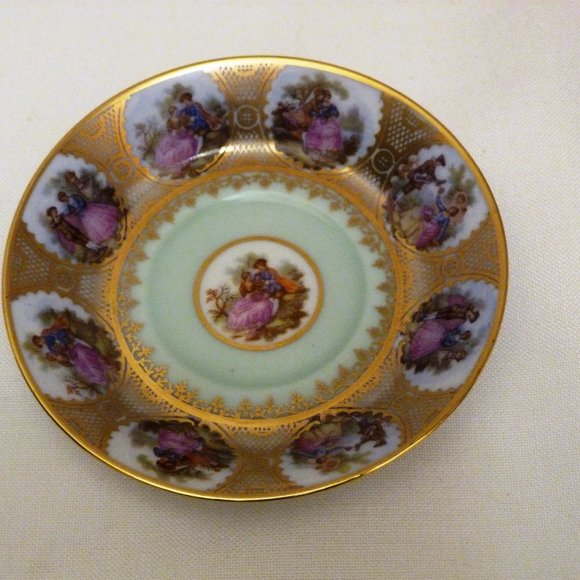 Leni Parbus PP Bavaria Demitasse Cup & Saucer set Gold Trim Germany FOREIGN Mark - Picture 5 of 9